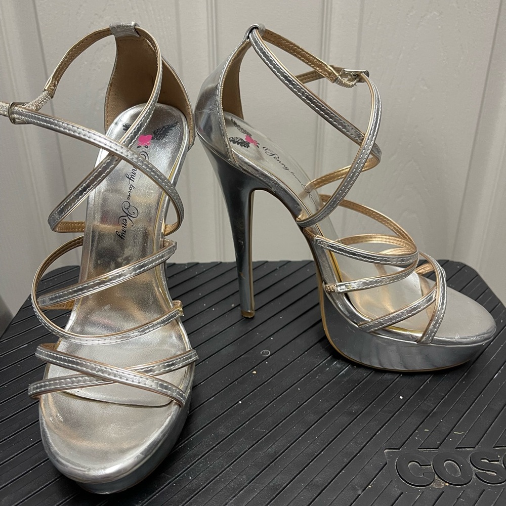 Elegant Silver High Heels